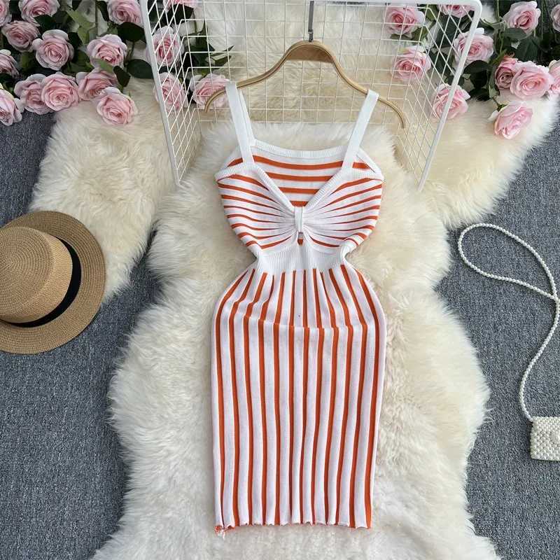 Summer Women Slim Bodycon Knitted YuooMuoo Mini Dress Sexy Package Hips Spaghetti Strap Club Party Dresses Female Beach Vestidos H260707