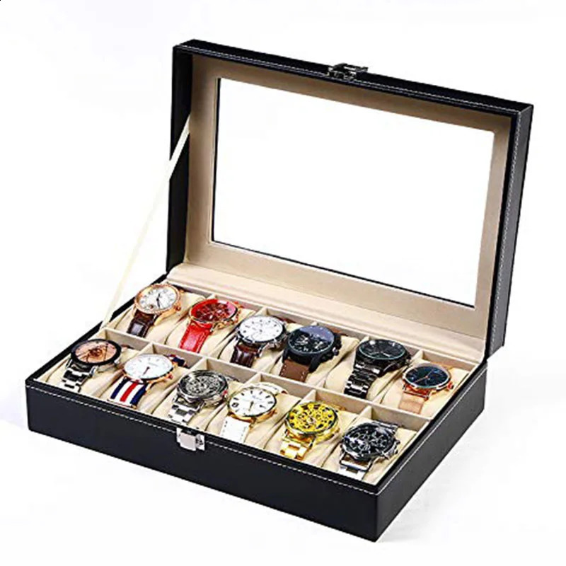 PU Leather Watch Organizer Box Watch Display Case Watch Travel Organizer Tray Watch Collection Storge Holder For Women 260707 - view 3