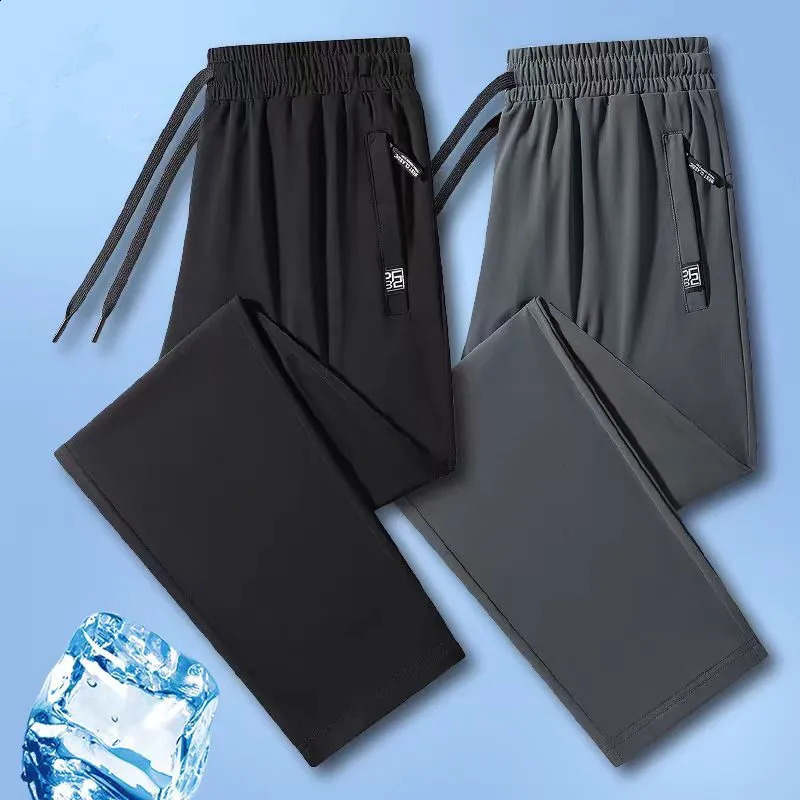 Highquality Ice Silk Casual Comprehensive Training Pants Twopiece Summer Mens Sweat Absorbing Quick Drying Leggings 260707