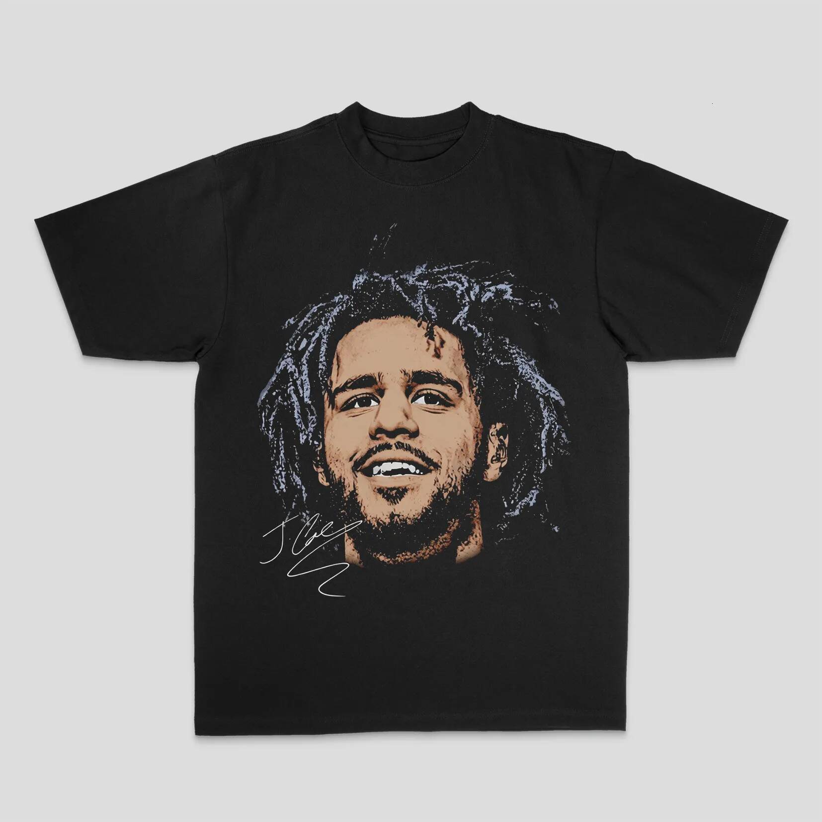 J. Cole "The Fall-Of" album features an American retro short-sleeved Vibe-style digital print Graphic T Shirts Men Clothing - view 3