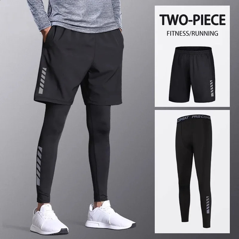 Quickdrying Skinny Pants for Men Summer Ice Silk Sunprotective Base Fitness Shorts Highelasticity Sports Suit Running 260707