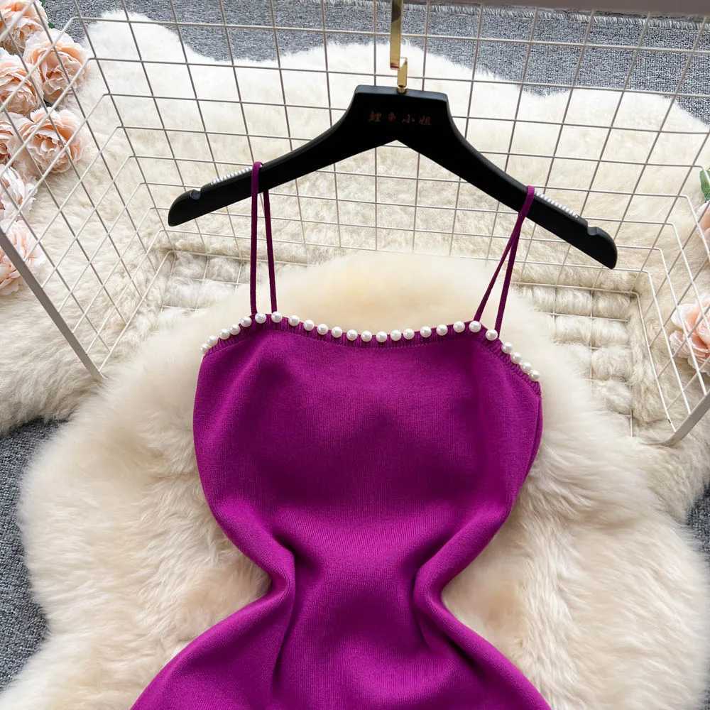Design YuooMuoo Pearl Chic Knitted Fashion Women Dress Sexy Wrap Hips Bodycon Party Dress Basic Fall Streetwear Outfits Vestido H260707