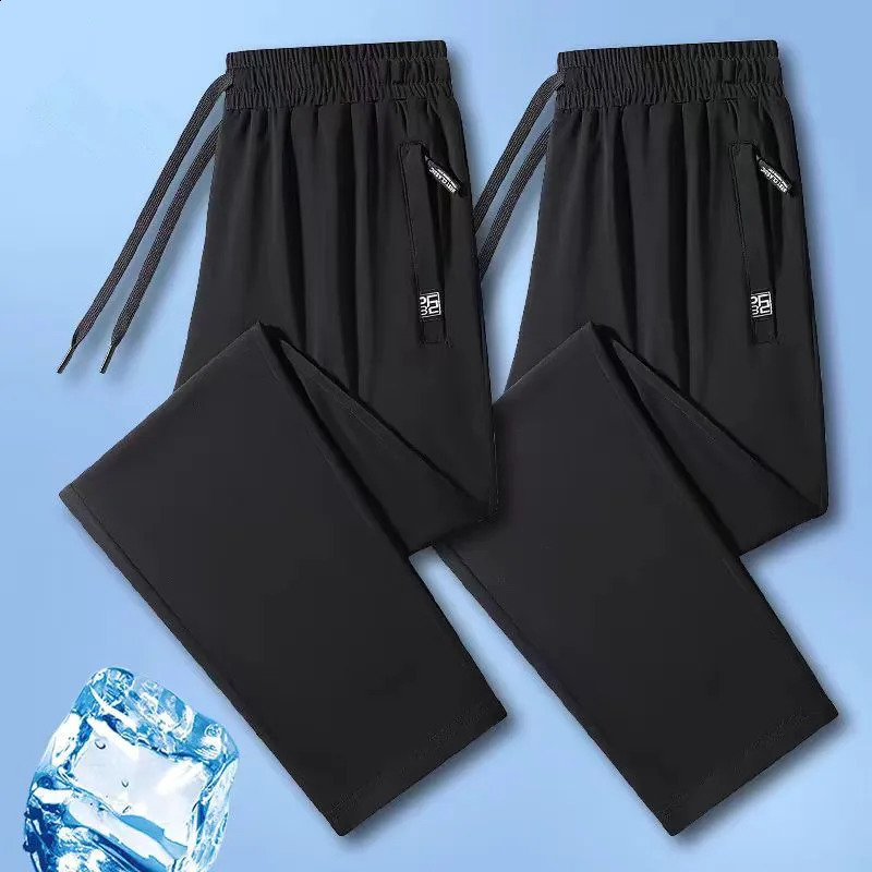 Highquality Ice Silk Casual Comprehensive Training Pants Twopiece Summer Mens Sweat Absorbing Quick Drying Leggings 260707