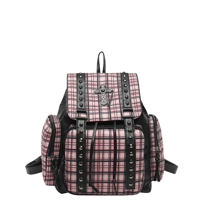 Luxury Designer Light Luxury 2026 Hot Classic Plaid Designer Large Capacity Personality Student Backpack For Women - view 3