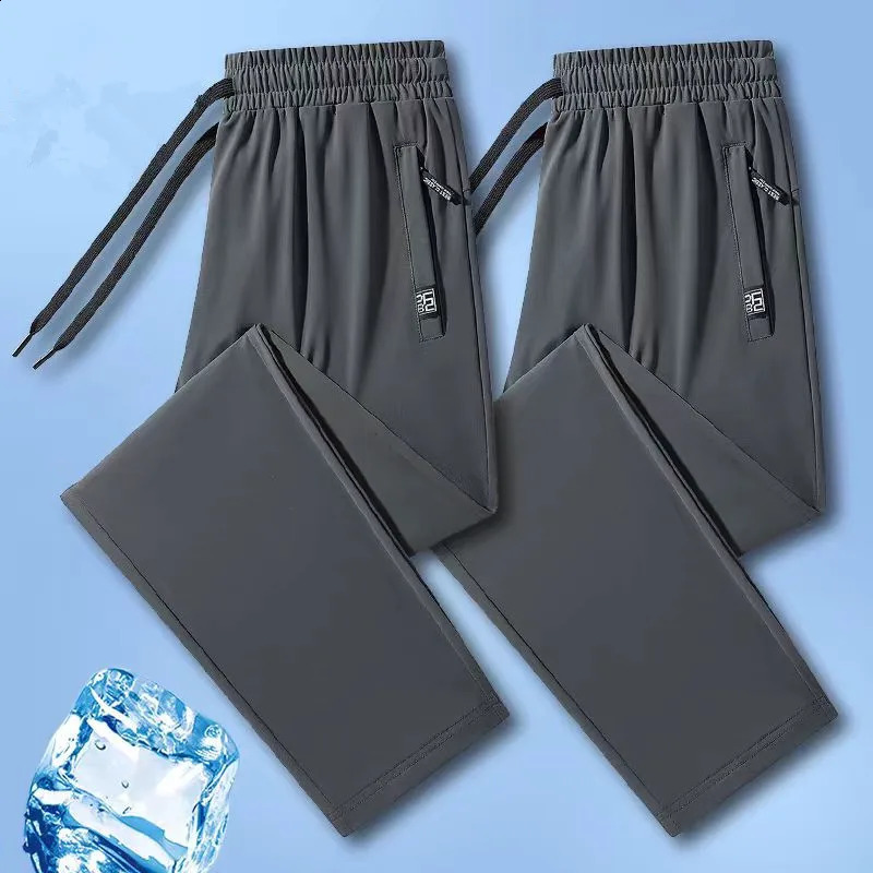 Highquality Ice Silk Casual Comprehensive Training Pants Twopiece Summer Mens Sweat Absorbing Quick Drying Leggings 260707