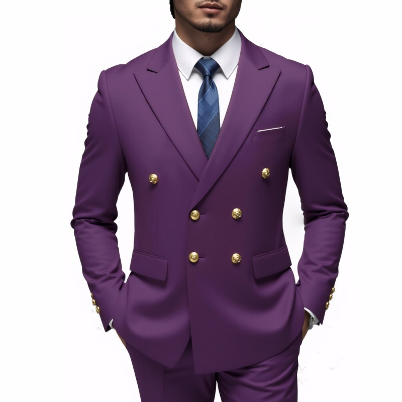 Men's Suits Wedding For Men Elegant Blazers Set 2 Pieces Luxury Business Formal Pants Full Coats Jackets Blazer Suit Durable Designer Apparel Sel - view 7