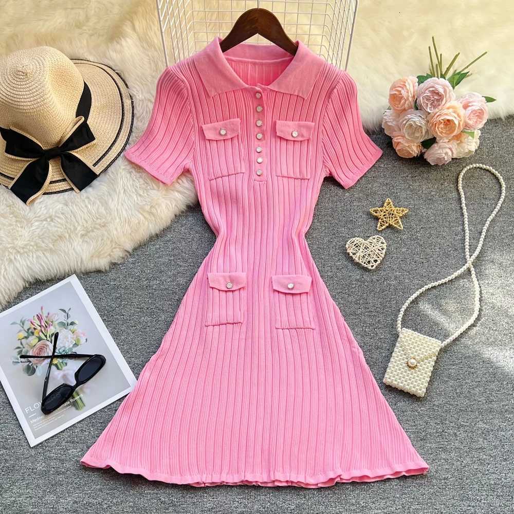 Dress YuooMuoo Women Brand 2026 Style New Arrival Lady Slim Waist Knitted Short Dress Spring Summer Women Clothing Party Vestido H260707