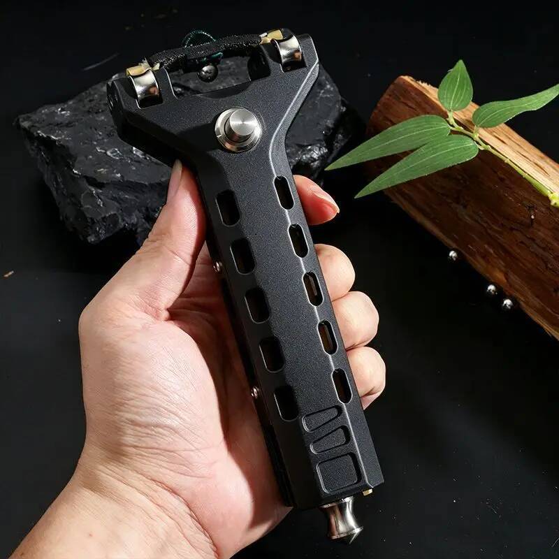 High Precision 3D Automatic Loading Rapid Fire Slingshot Outdoor Sports Entertainment Powerful Hunting Tool W260629 W260707 - view 4