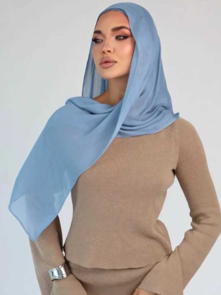 Mini Modal Hijab with Undercap Set Basic Stretchy Pullover Headscarf Thin Breathable Sunscreen Head Wrap Hijabs Scarf 16550cm X260708 - view 3
