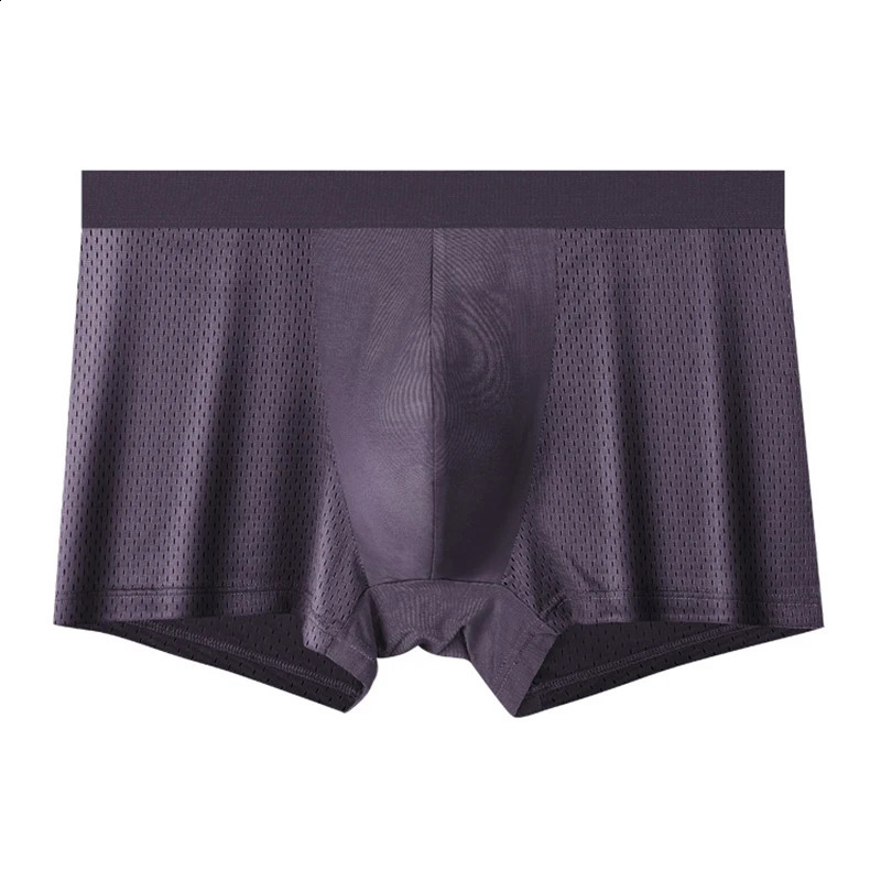 4pcslot Mesh Bamboo Fiber Mens Boxer Panties Summer XXXXL Large Size Shorts Breathable Underwear 5XL 6XL 7XL 8XL Underpanties 260707