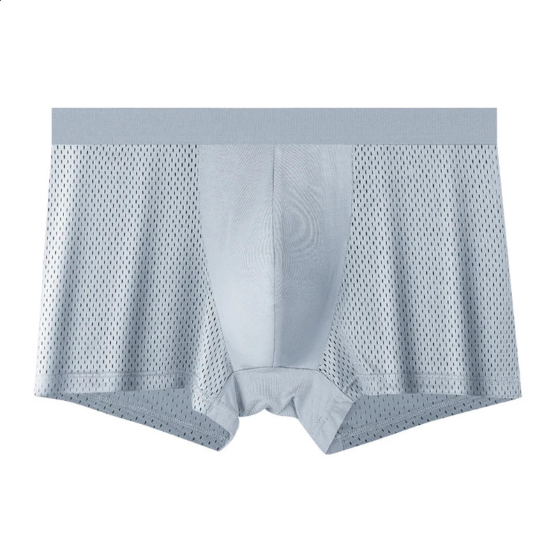 4pcslot Mesh Bamboo Fiber Mens Boxer Panties Summer XXXXL Large Size Shorts Breathable Underwear 5XL 6XL 7XL 8XL Underpanties 260707