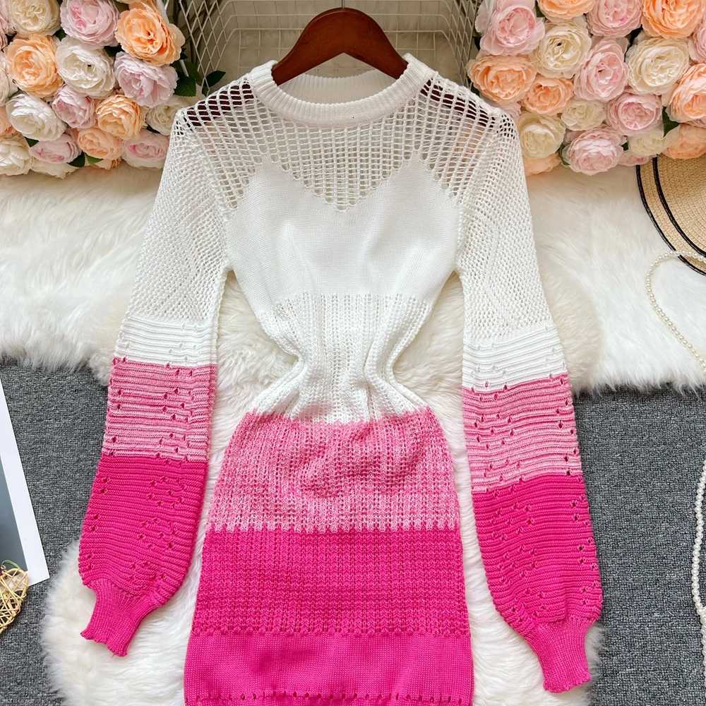 Arrival YuooMuoo Women New Dress 2025 Sexy Openwork Stitching Wrap Hips Bodycon Party Dress Streetwear Lady Mini Dress Vestidos H260707