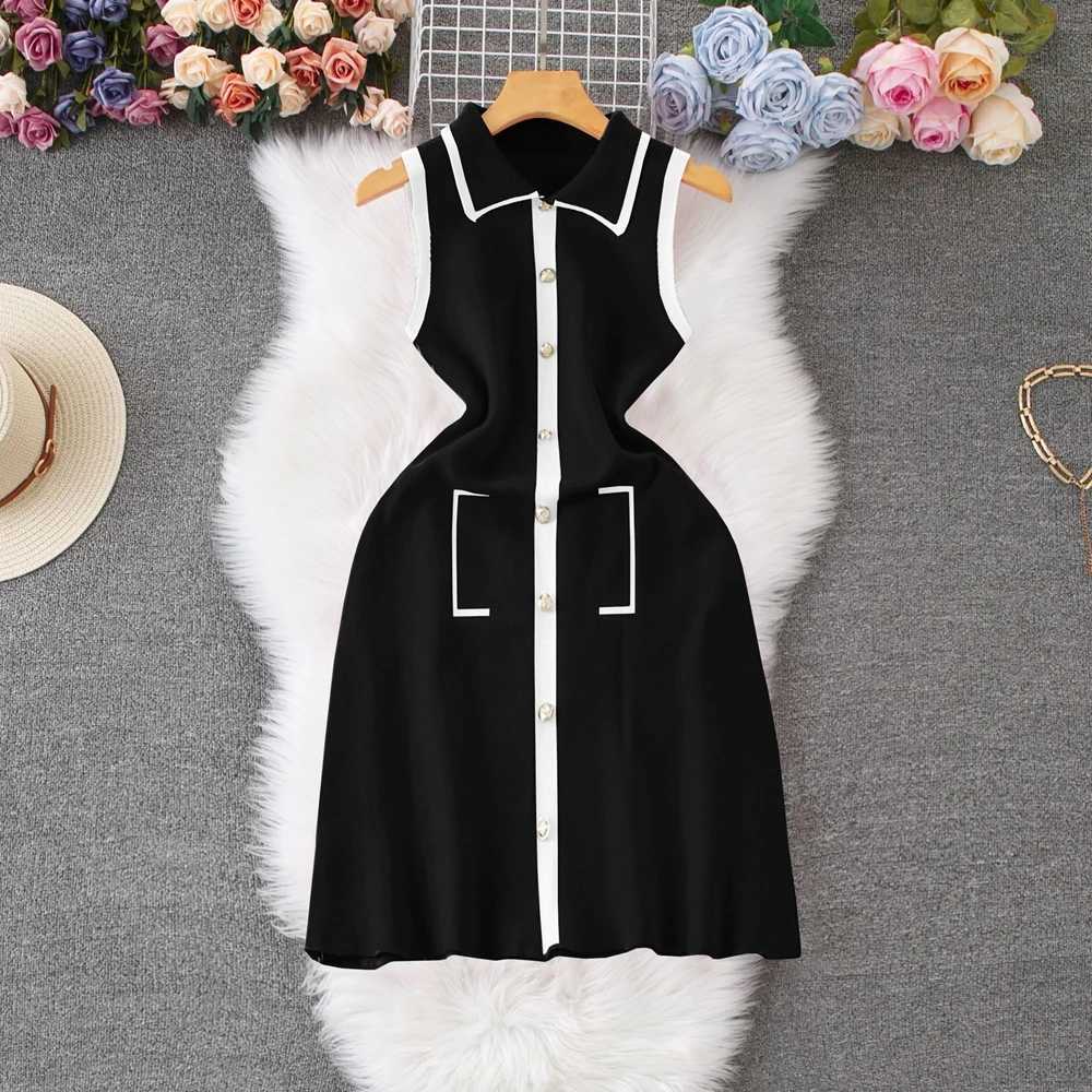 Style Summer YuooMuoo A-line Short 2026 Dress Women Fashion Y2K Turn-down Collar Sleeveless Shirt Dress Streetwear Lady Outfits H260707