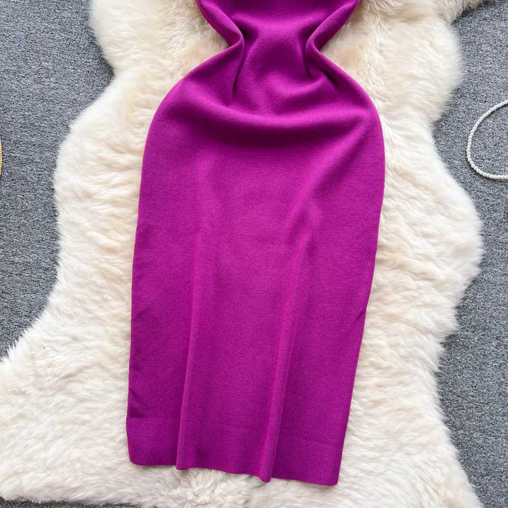 Design YuooMuoo Pearl Chic Knitted Fashion Women Dress Sexy Wrap Hips Bodycon Party Dress Basic Fall Streetwear Outfits Vestido H260707