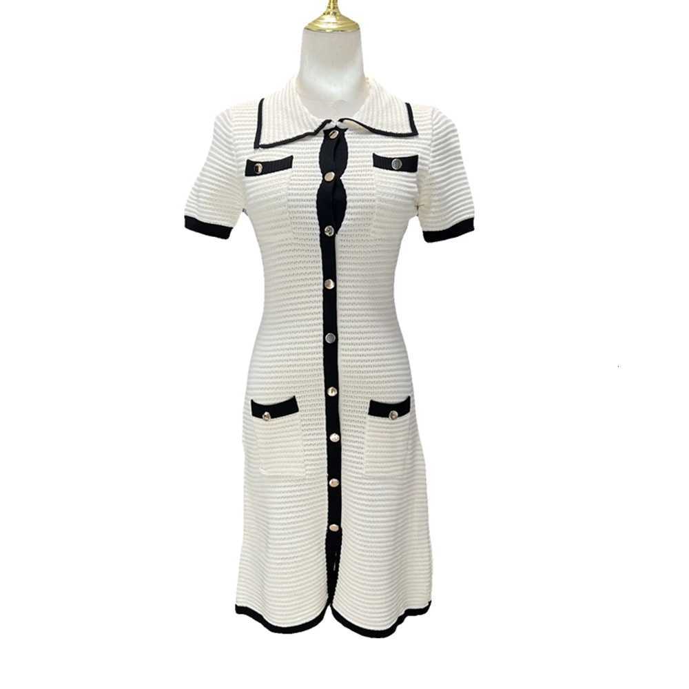 Brand Fashion 2026 Summer Knitted YuooMuoo Short Dress Women Turn-down Collar Slim A-line Shirt Dress Streetwear Lady Outfits H260707