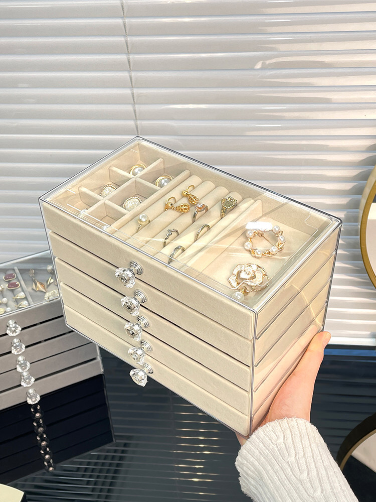 Directly Supplied By Cross-Border Manufacturers For Wholesale, Multi-Layer Drawer-Style Transparent Velvet Anti-Scratch Large-Capacity Compartmentaliz - view 6