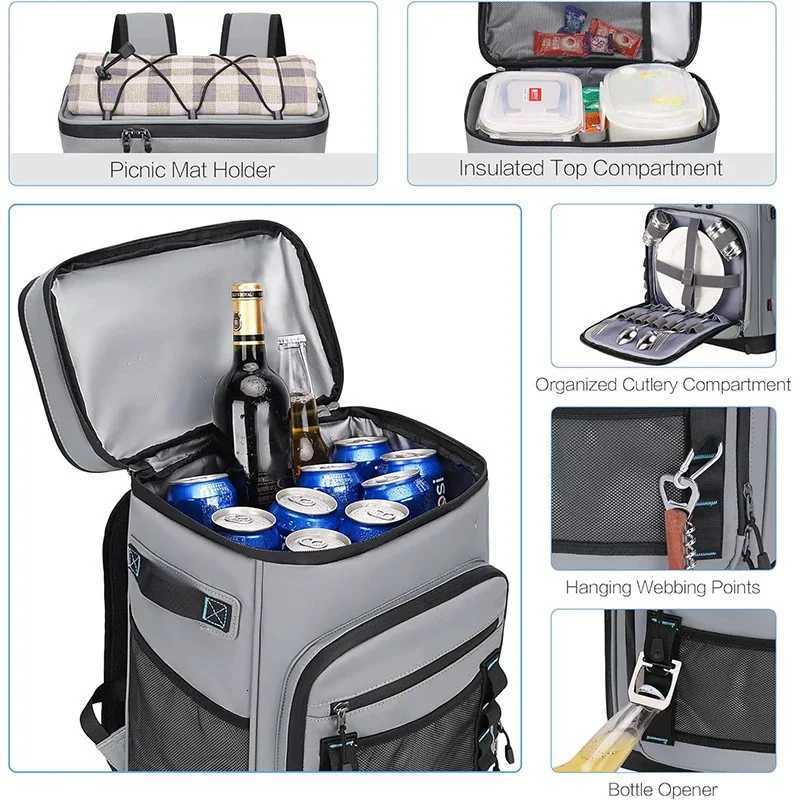 Waterproof Cooler Backpack Leak Insulated Proof Travel Rucksack for Men Women Outdoor Portable Beach Camping Fishing Picnic Bag C260707 - view 4