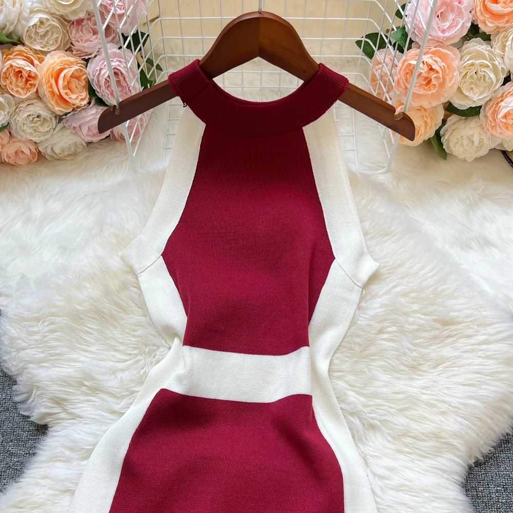 Summer YuooMuoo Women New Dress 2026 Fashion Sleeveless Slim Waist Bodycon Sweater Dress Elegant Office Lady Vestidos Streetwear H260707