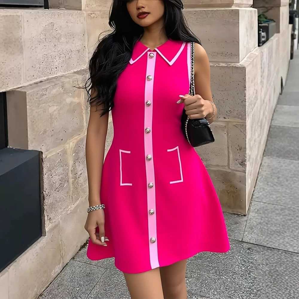 Style Summer YuooMuoo A-line Short 2026 Dress Women Fashion Y2K Turn-down Collar Sleeveless Shirt Dress Streetwear Lady Outfits H260707