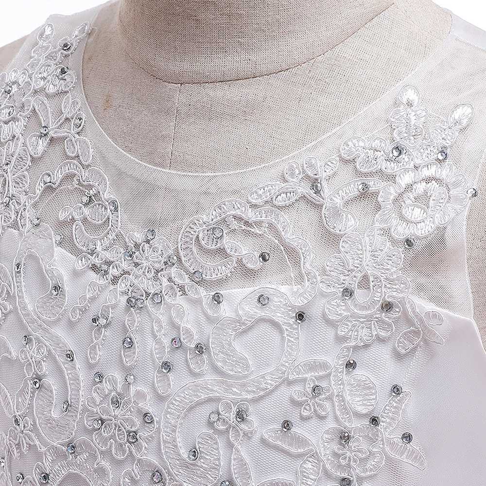 Long 2024 Dress Summer Girls Bridesmaid Kids Dresses For Girls Princess Dress Party Wedding Dress 3 10 14 Years Vestido H260709 - view 7