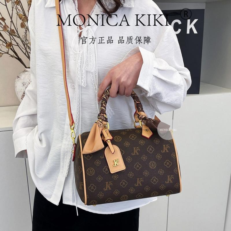 Luxury Designer MONICA KIKI Luxury 2026 New Fashion Designer Boston Versatile Trendy Commuting Grey Khaki Shoulder Bag For Women - view 5
