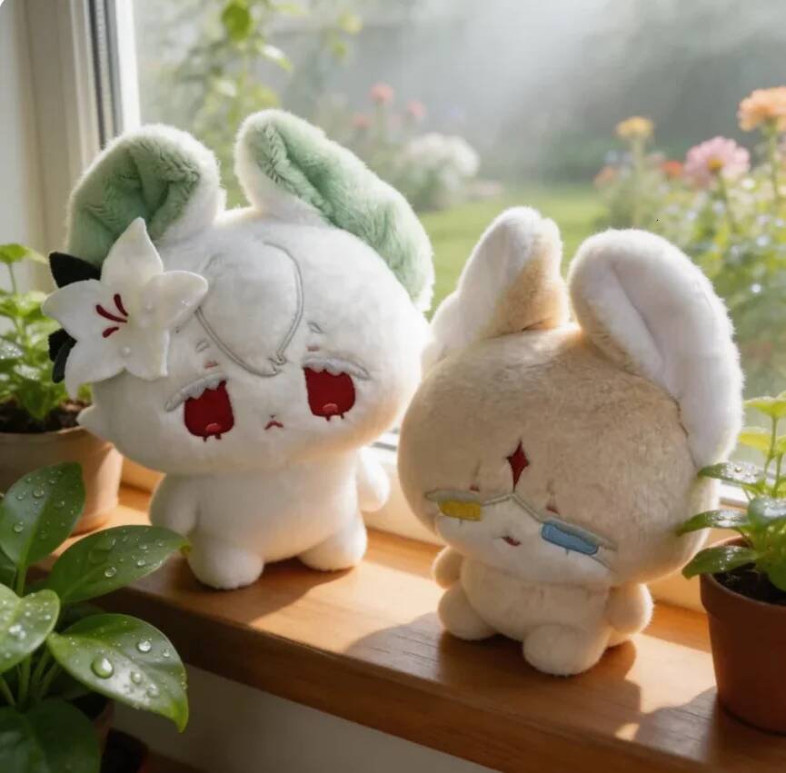 Stuffed10cm Game Kingdom Pure Vanilla White Lily Cookie Cartoon Plshies Toys Cute Cosplay Pendant Backpacks Gift 26Y0709