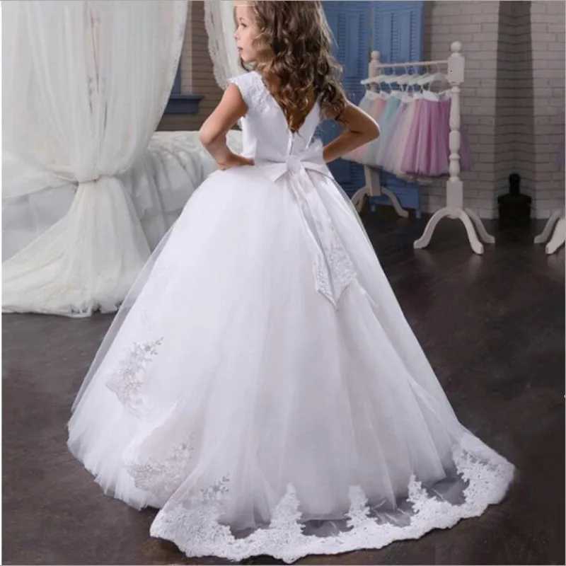 Long 2024 Dress Summer Girls Bridesmaid Kids Dresses For Girls Princess Dress Party Wedding Dress 3 10 14 Years Vestido H260709 - view 3