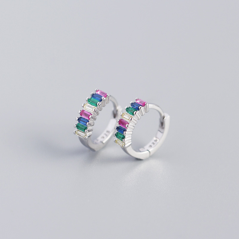 Multicolor s925 sterling silver designer earrings for women silver gold tone trendy ladies accessories elegant daily wear fashion jewelry gifts free s