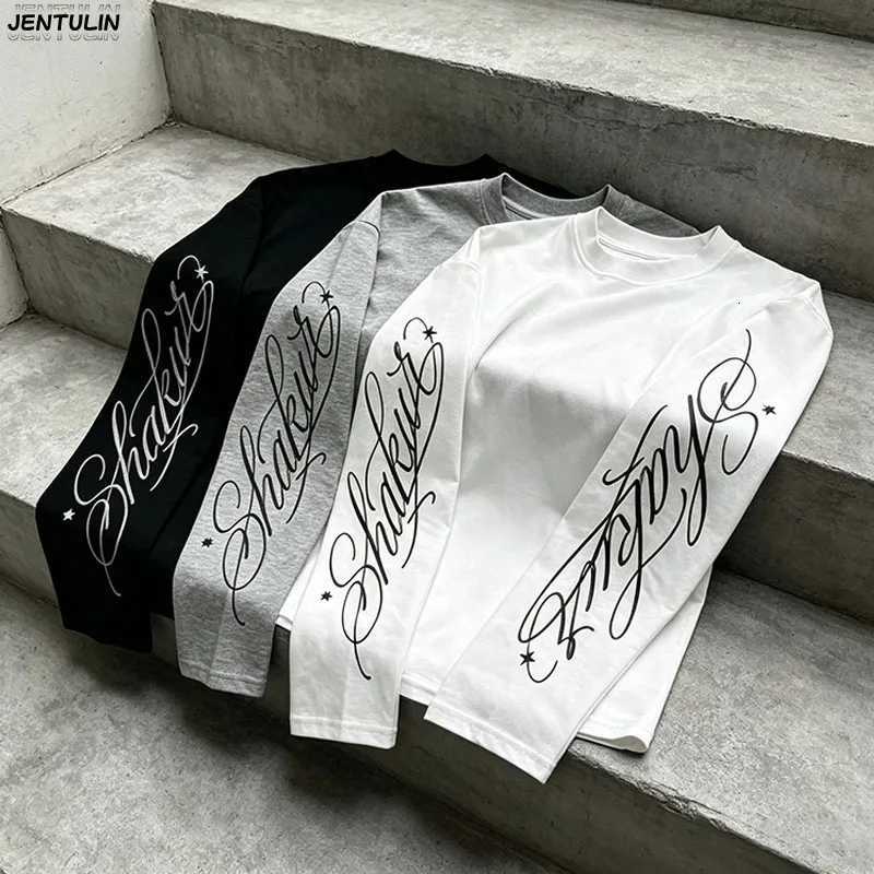 Long Y2k Hip Sleeved Hop Top Subculture Harajuku Letter Print Punk Top Street Wear Rock Gothic Oversized Long Sleeved T-shirt J260708 - view 4