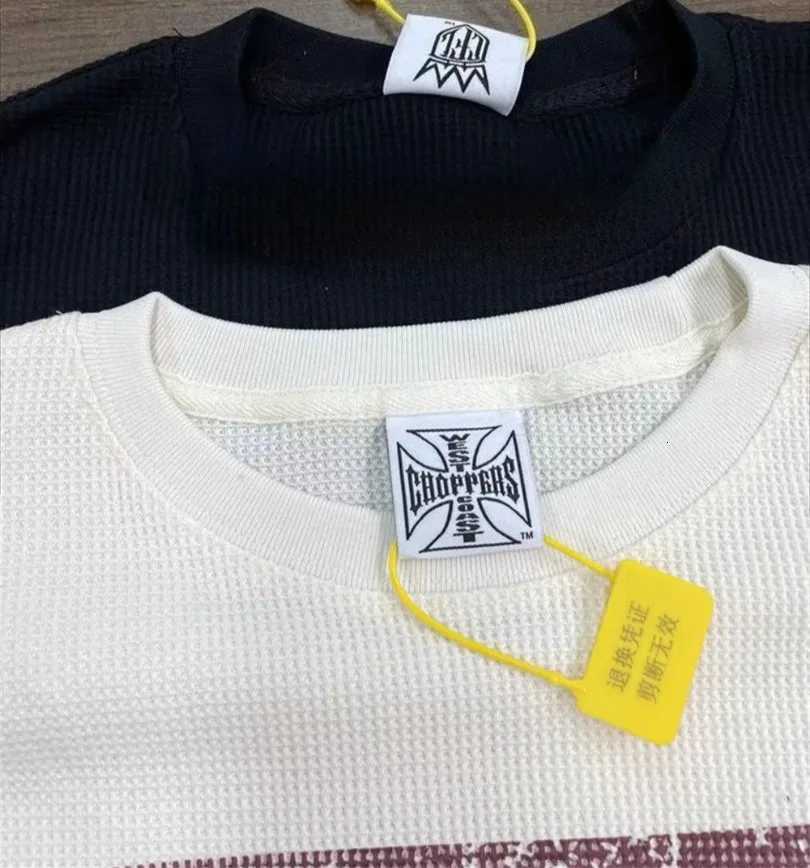 Quality 25fw West Coast Good Choppers Cross Waffle Sanskrit Long Sleeved T-shirt Men High Street Women Loose T Shirt Top Tees J260708 - view 3
