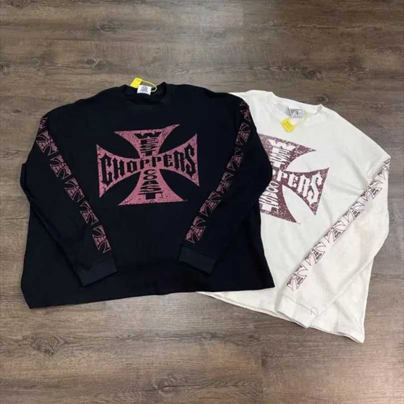 Quality 25fw West Coast Good Choppers Cross Waffle Sanskrit Long Sleeved T-shirt Men High Street Women Loose T Shirt Top Tees J260708 - view 4