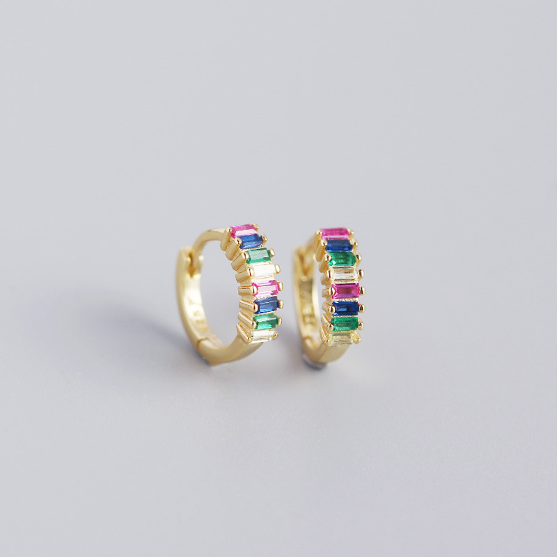Multicolor s925 sterling silver designer earrings for women silver gold tone trendy ladies accessories elegant daily wear fashion jewelry gifts free s
