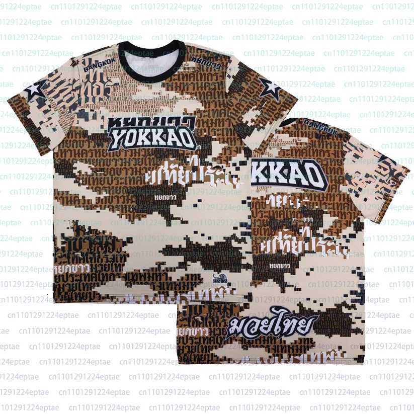 Camouflage Thai Retro Mens Muay Boxing Jersey New 2026 YOKKAO Summer T-Shirt Breathable Short-Sleeved Casual Streetwear Tops C260709 - view 3