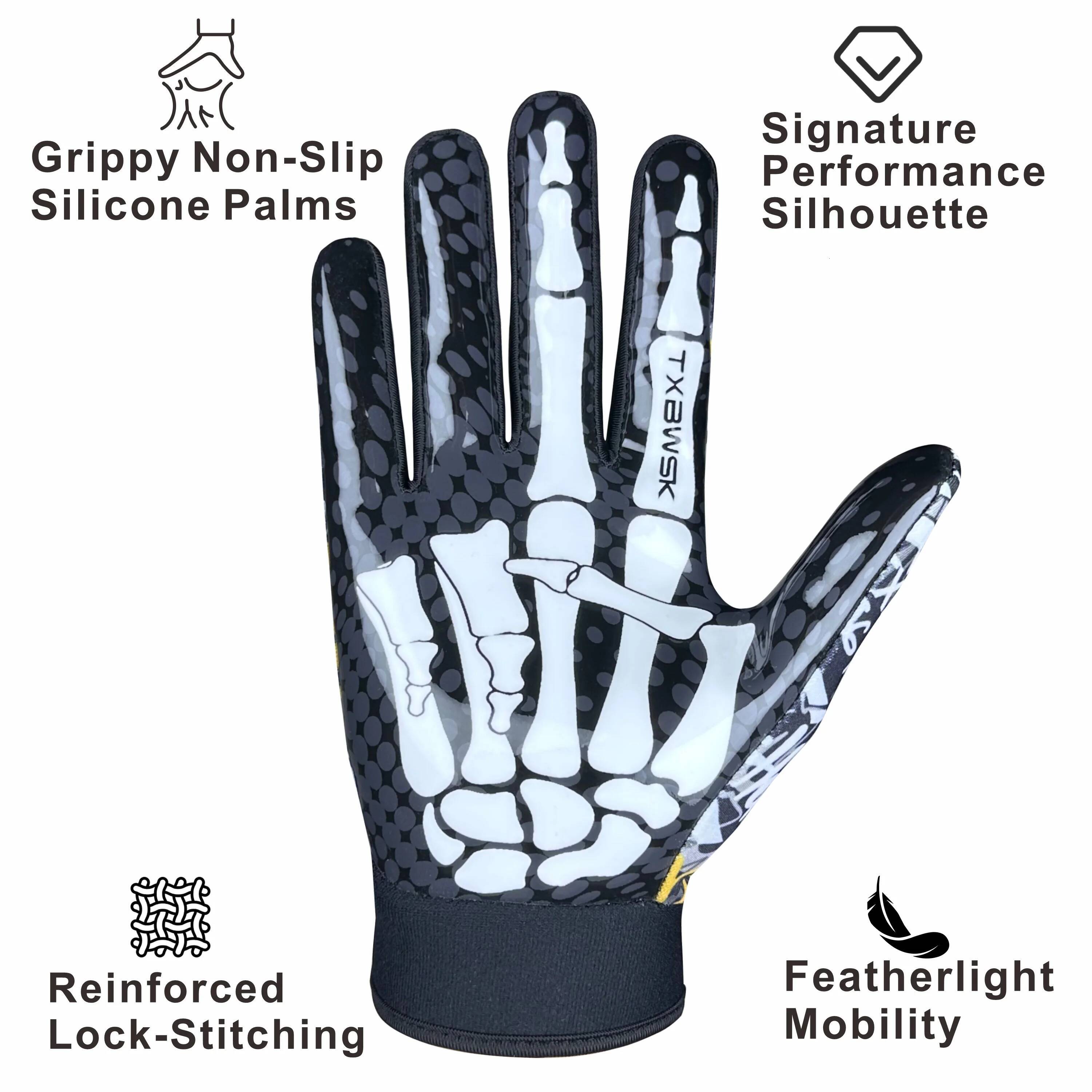 High-Adhesive Gloves Unisex Breathable Back Hand Grip Enhanced for American Football Rugby Training And Matches 26L06709 - view 4