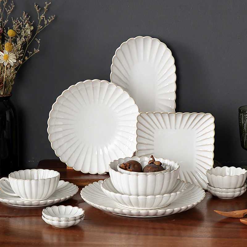 Plate ZITY Ceramic Dinner Salad Bowl Porcelain Dinnerware Set Dishes Vintage Food Dessert Plate Salad Soup Bowl Tableware J260602 - view 7