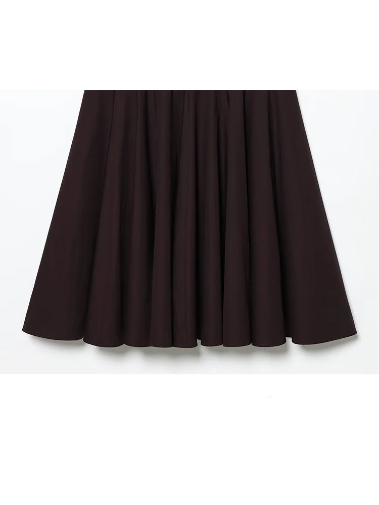 HH 2026 Women Summer Fashion Solid Midi Dress Side Zipper Pleated Woman Ship-type Short Sleeved Stitching Holiday Party Dress 260714 - view 7