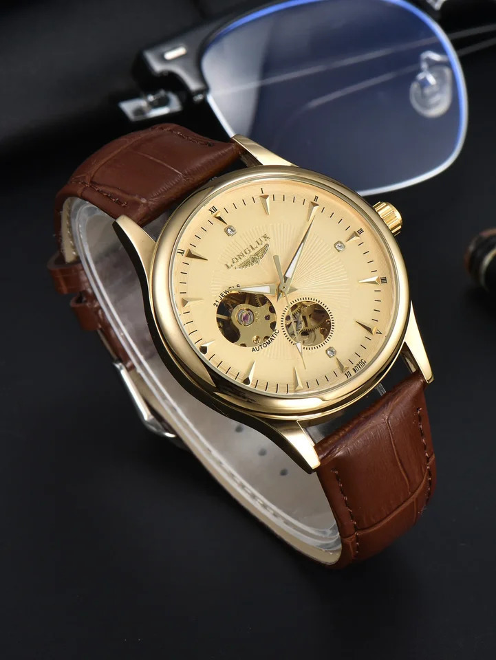 Longlux Automatic Watch Elegant Style Wholesale Mechanical Wristwatches Skeleto…