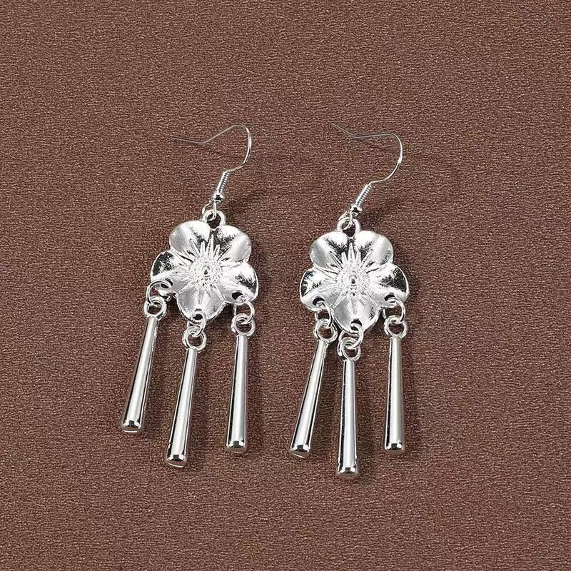 New Chinese vintage earrings ethnic long tassel dangle hook earrings classic designer earrings for women elegant earring gifts for ladies free shippin