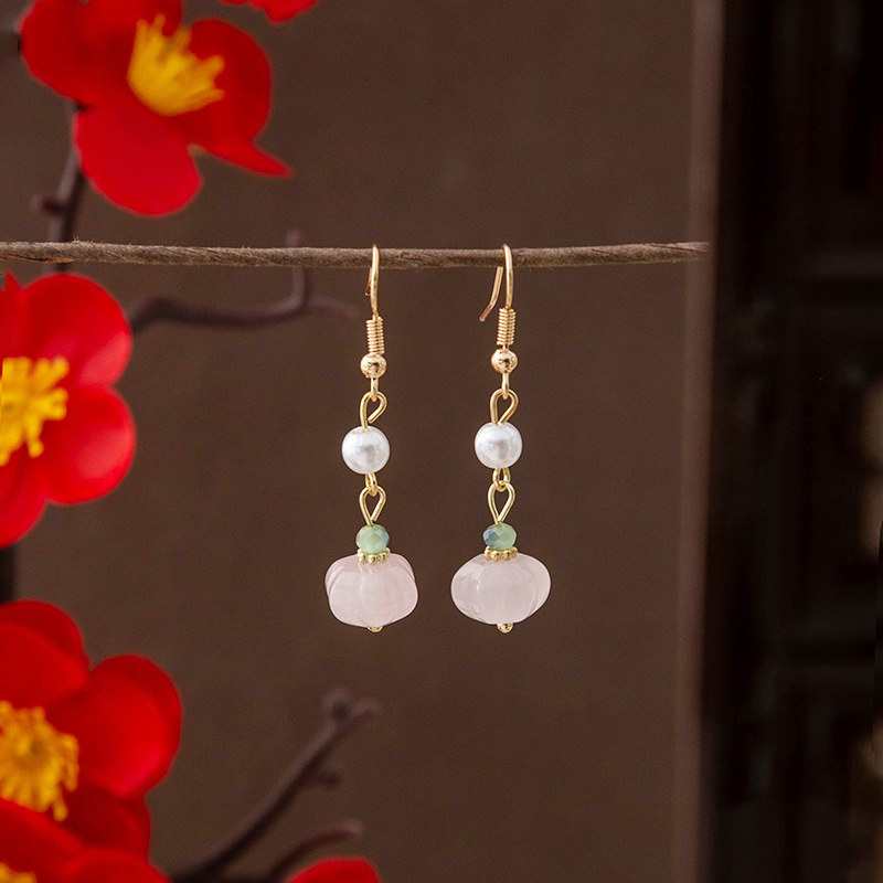 New Chinese vintage long tassel dangle earrings fashion designer earrings for women luxury jewelry Hanfu accessories elegant earring gifts free shippi