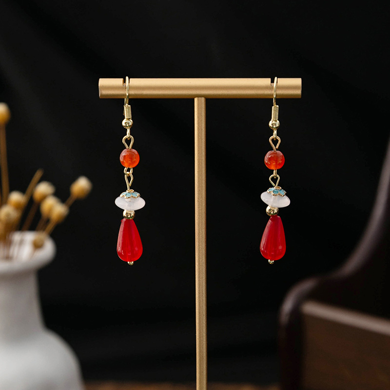 New Chinese vintage long tassel dangle earrings fashion designer earrings for women oriental style luxury jewelry elegant earring gifts free shipping
