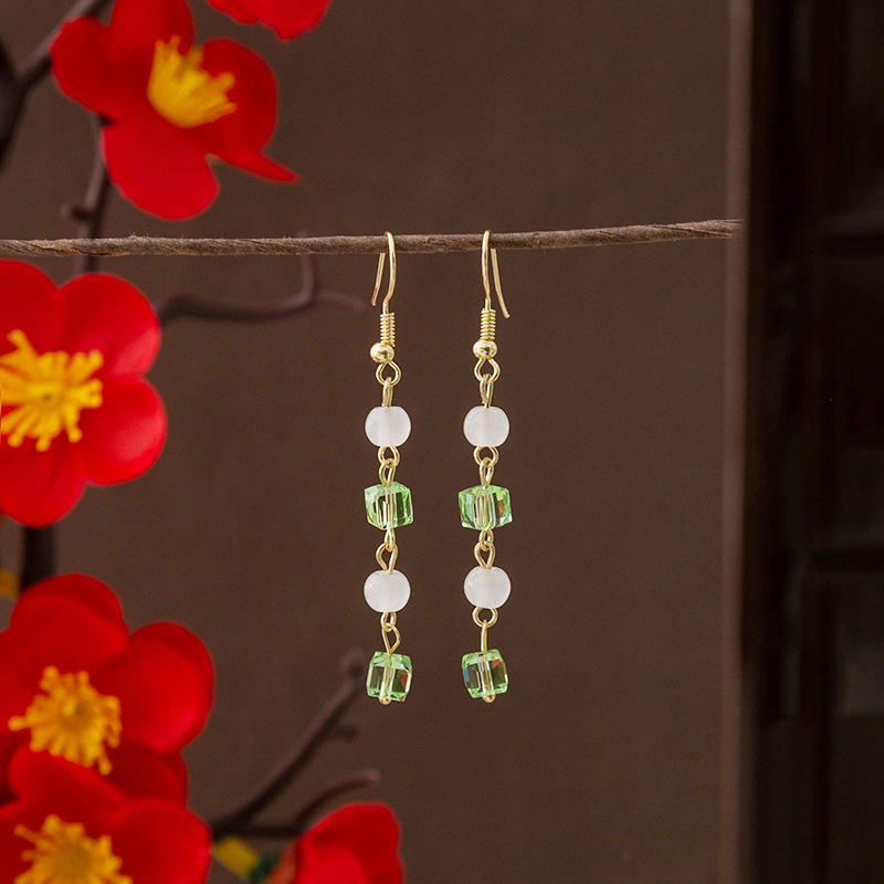 Designer earrings for women new Chinese vintage long tassel dangle earrings fashion classic multicolor luxury earrings minimalist earring gifts free s