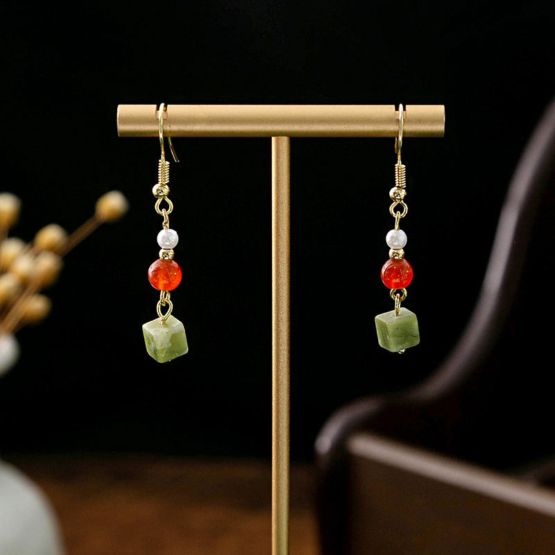 New Chinese vintage long tassel dangle earrings fashion designer earrings for women luxury jewelry Hanfu accessories elegant earring gifts free shippi