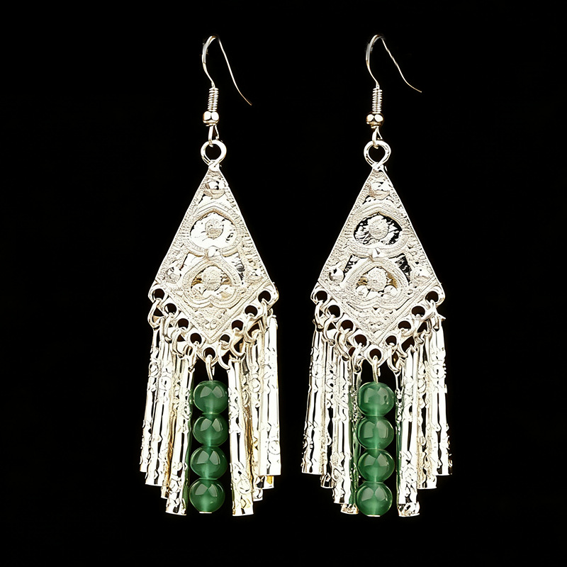 New Chinese vintage earrings ethnic long tassel dangle hook earrings classic designer earrings for women elegant earring gifts for ladies free shippin