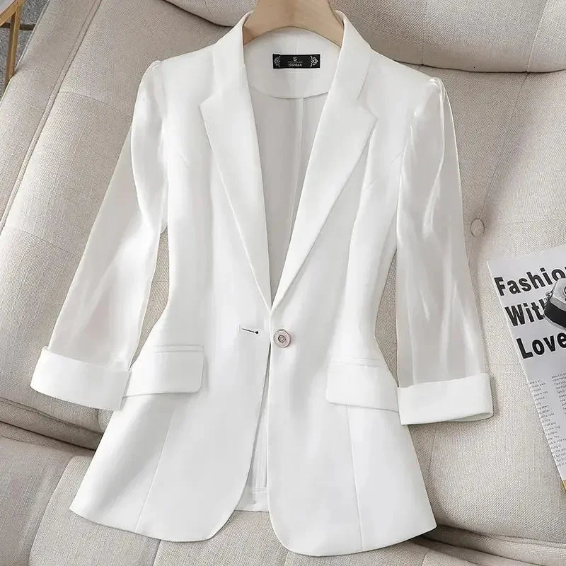 2024 Blazer Giacca Da Donna Giacca Da Donna Blazer Femminile Colletto Dentellat…