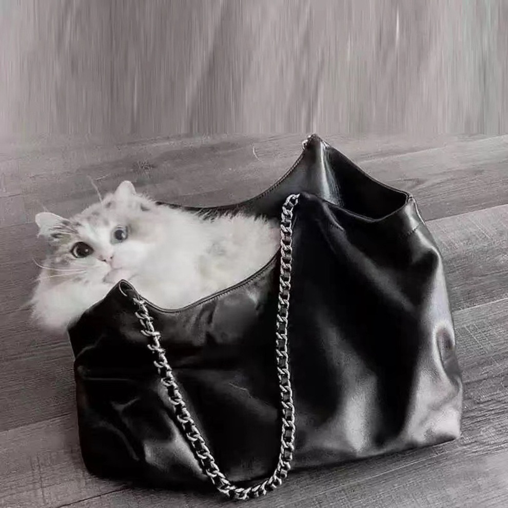 Shoulder Bags Style Trash For Women Commuting Tote Single Shoulder Underarm Chain Large Capacity Bucket Hobo Bag - view 5