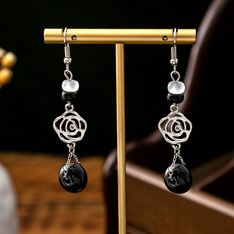 New Chinese vintage long tassel dangle earrings fashion designer earrings for women luxury jewelry Hanfu accessories elegant earring gifts free shippi
