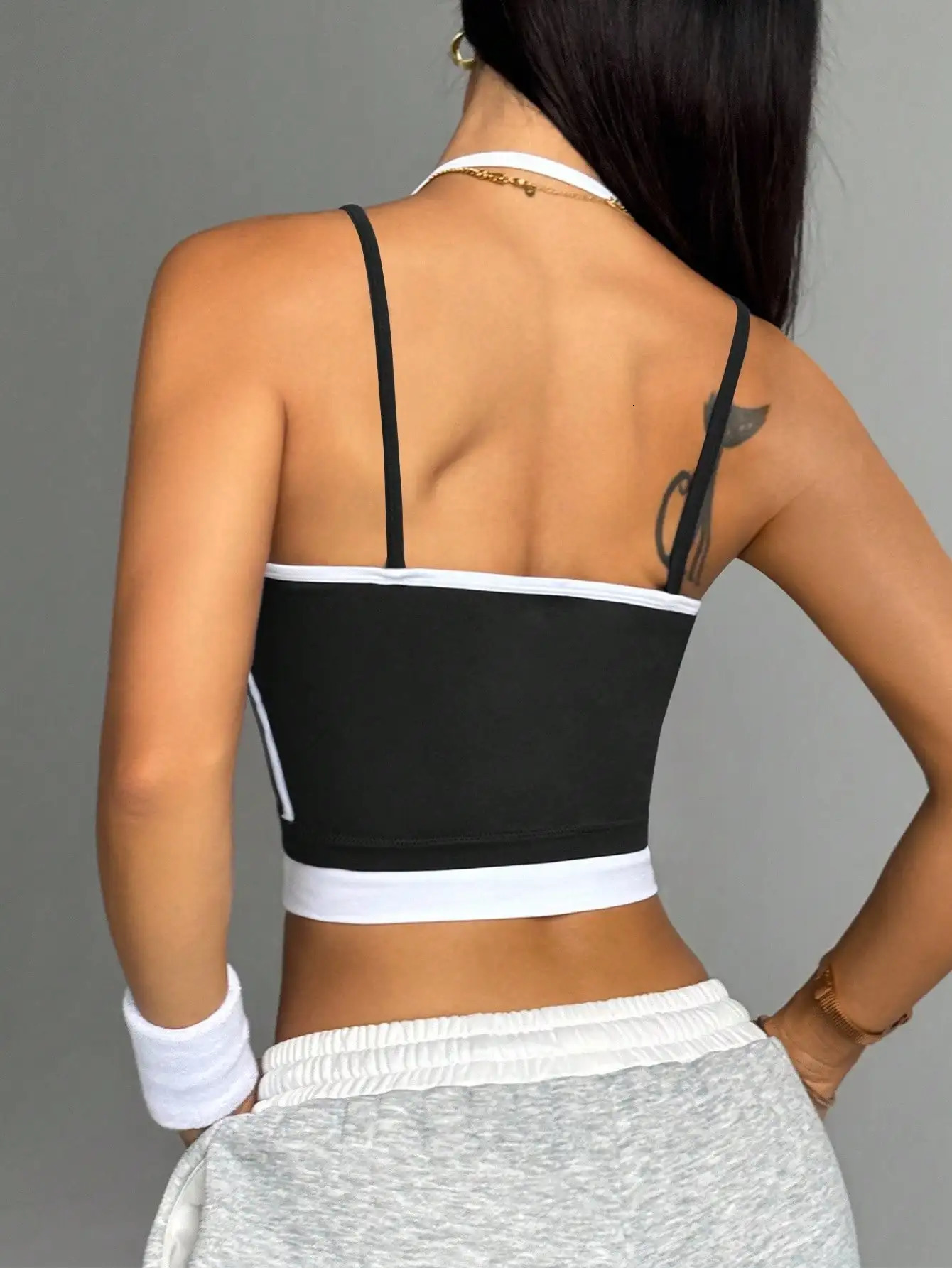 Color blocking non steel ring beautiful back sports vest for womens outdoor wear fitness running shockabsorbing gathering s 260711banjia