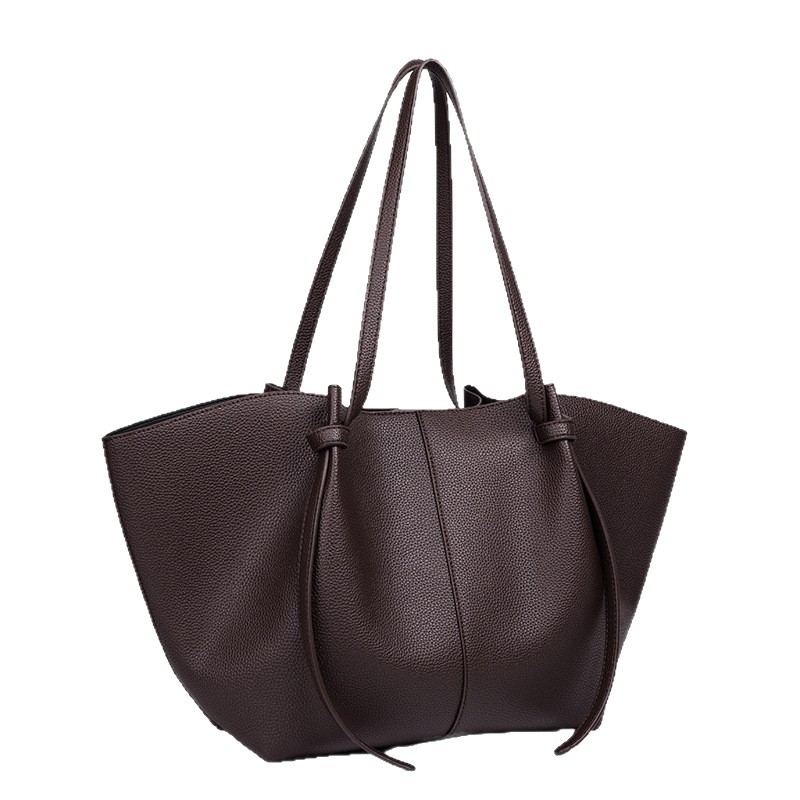 2026 New Wing Bag Litchi Leather Commuter Bag Large Capacity Tote Bag Premium Underarm Bag Single Shoulder Handbag - view 6