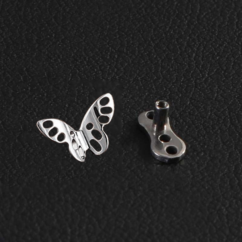 F136 Titanium Human Skin Implant Nail Butterfly Spider Moon Octagonal Star G23 Titanium Burial Nail Burial Nail