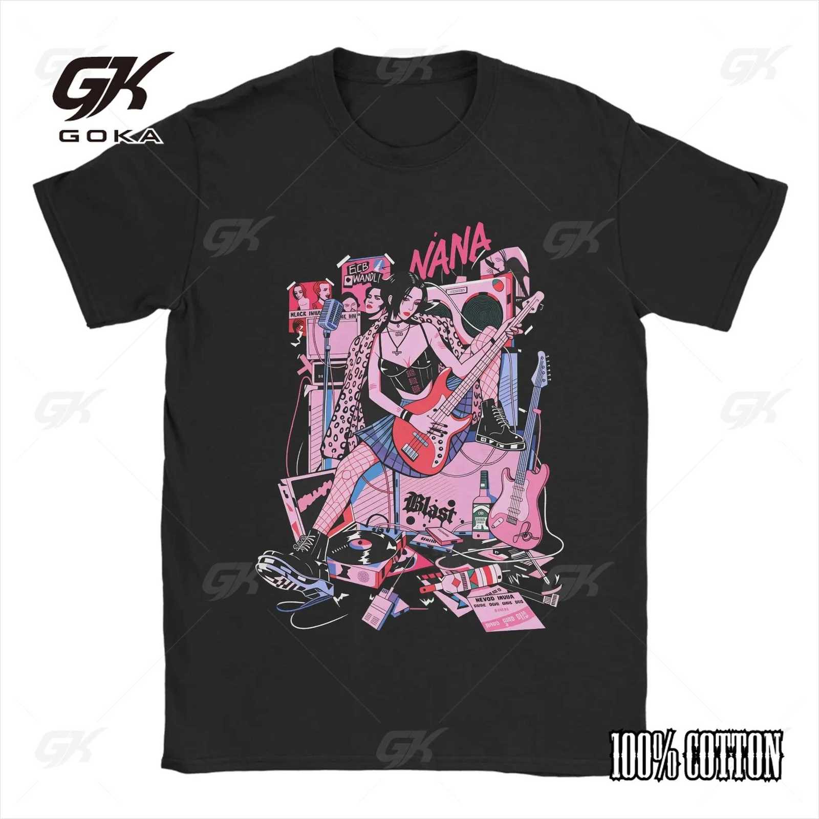 Anime Nana Osaki Y2k Japanese Print Tshirt Harajuku Streetwear Graphic T-Shirt Clothes Round Short Sleeve Cotton Tops J260711